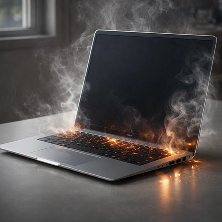 Ноутбук выключается в играх из-за перегрева, чистка системы охлаждения в Пинске