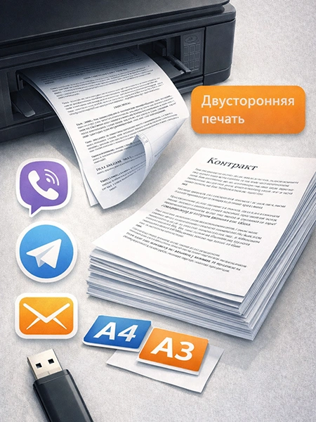 Ксерокопия и распечатка документов A4 и A3 в Пинске